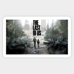 The Last of us Pedro Pascal and Bella Ramsey Pixelated Print Sticker